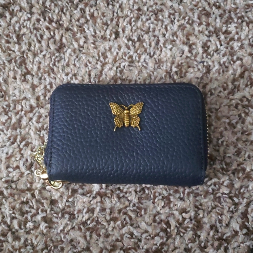 Navy Blue Card Wallet